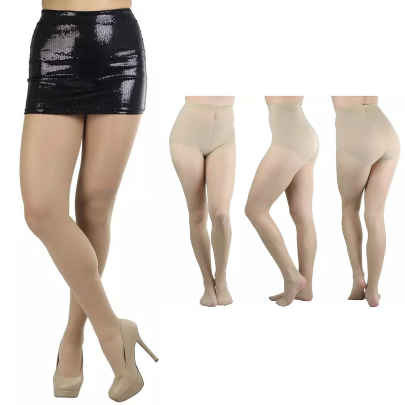 6-Pack: Women's Assorted Sheer Support Toe Pantyhose Women's Clothing Nude - DailySale
