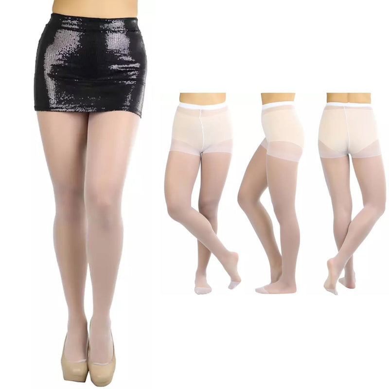 6-Pack: Women's Assorted Sheer Support Toe Pantyhose Women's Clothing Off-White - DailySale