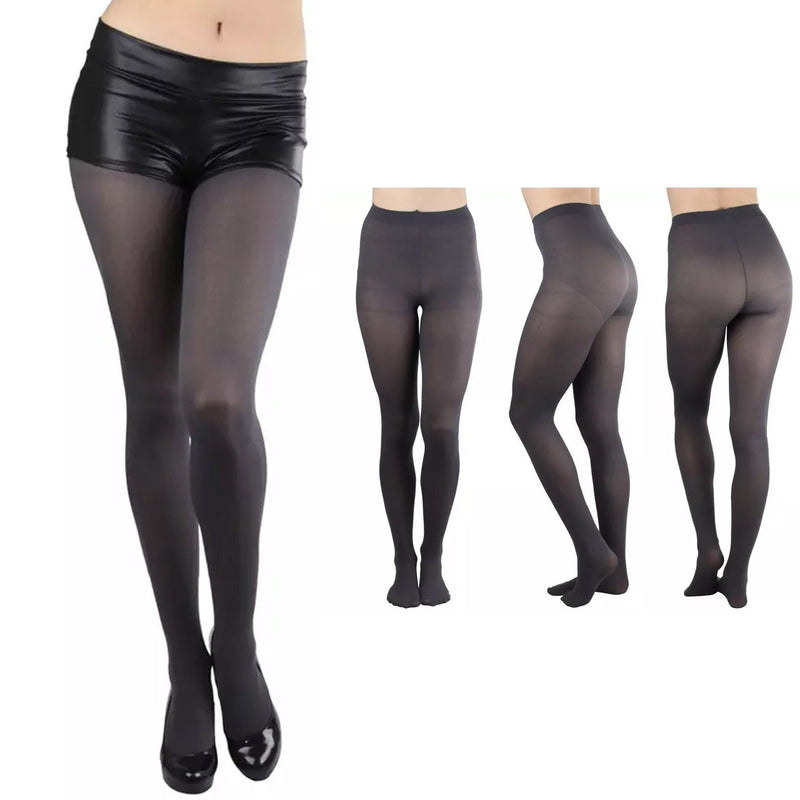 6-Pack: Women's Basic or Vibrant Semi Opaque Pantyhose Women's Clothing Gray - DailySale