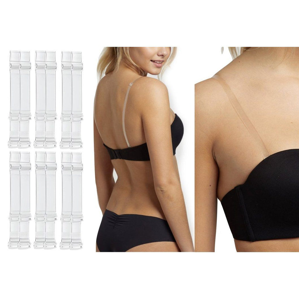Women's Clear Invisible Bra Straps (6-Pack)