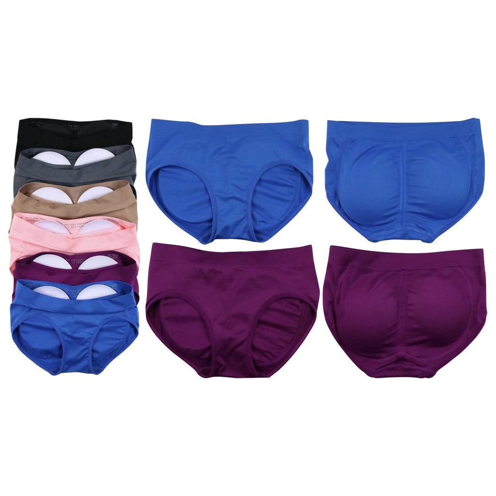 6-Pack: Women's Enhancing Butt Boosting Padded Panties