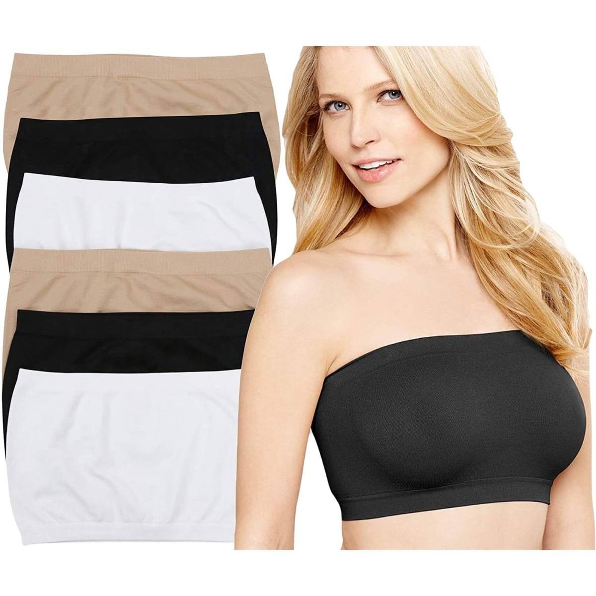 6-Pack: Women's Essential Basic Layering Tube Bra Women's Clothing - DailySale