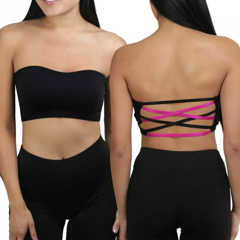6-Pack: Women's Padded Bandeau Strapless Tube Bras Women's Clothing - DailySale