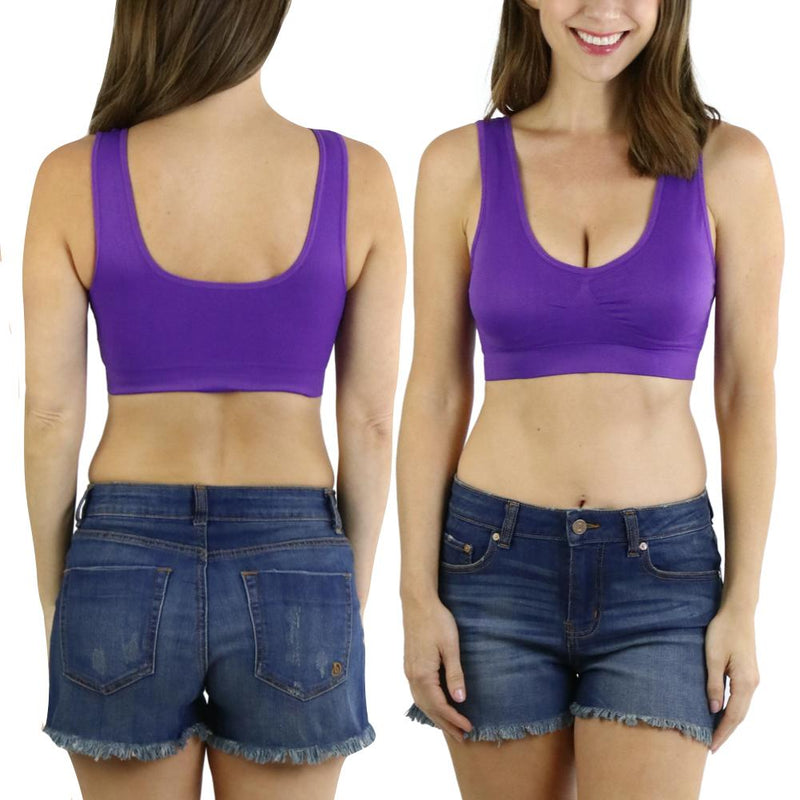 6-Pack: Women's Padded Lounging Bra Women's Clothing - DailySale