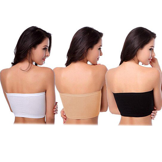 6-Pack: Women's Seamless Bandeau Tube Padded Bralettes Women's Lingerie - DailySale