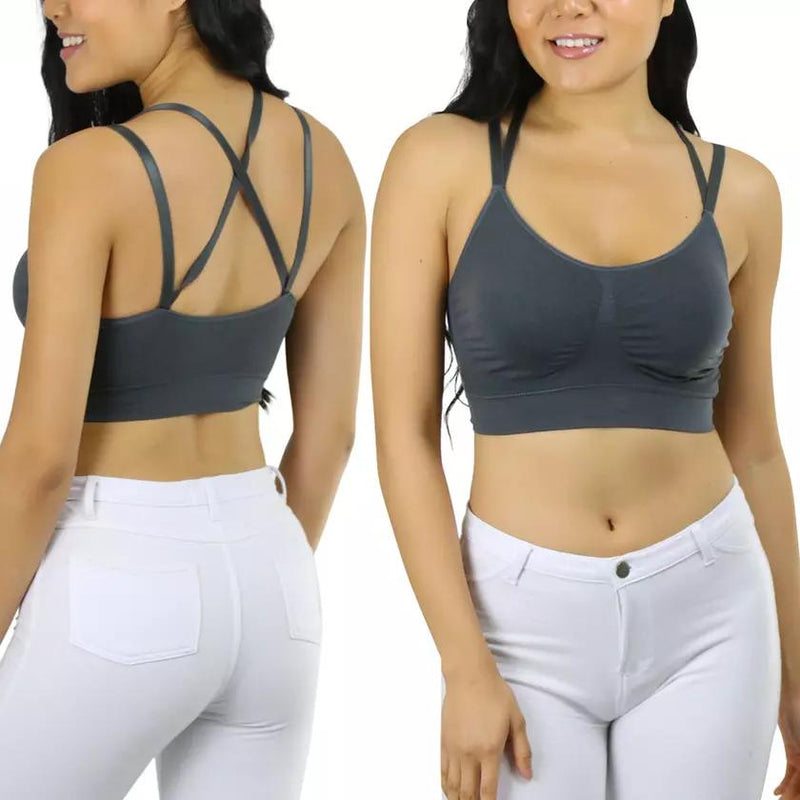6-Pack: Women's Seamless Everyday Bra with Cross Back Women's Clothing - DailySale