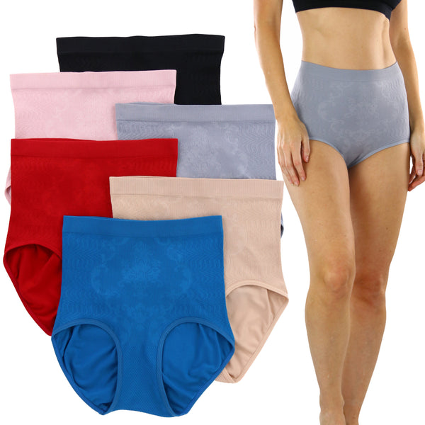 6-Pack: Women's Slimming High-Waisted Panty Briefs - Plus Size