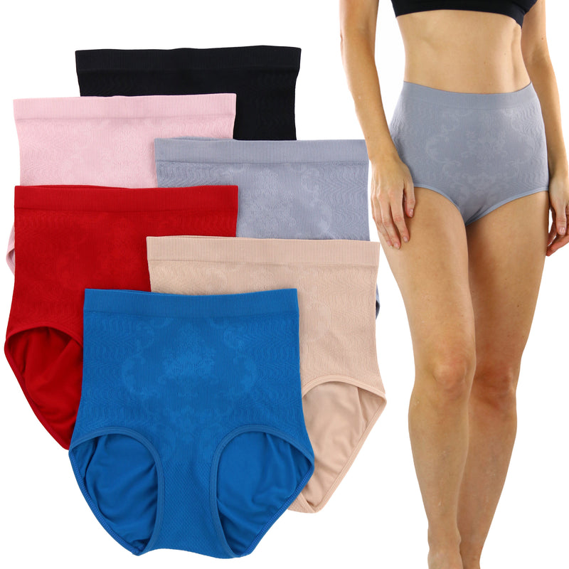 6-Pack: Women's Slimming High-Waisted Panty Briefs - Plus Size Women's Lingerie - DailySale