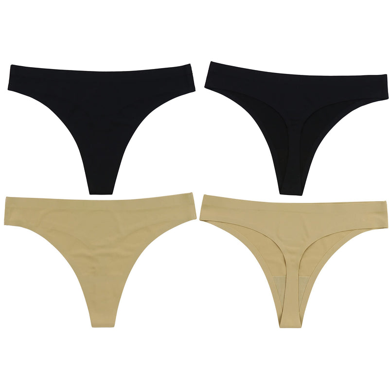 6-Pack: Women's Solid Classic Assortment Thongs Women's Lingerie - DailySale