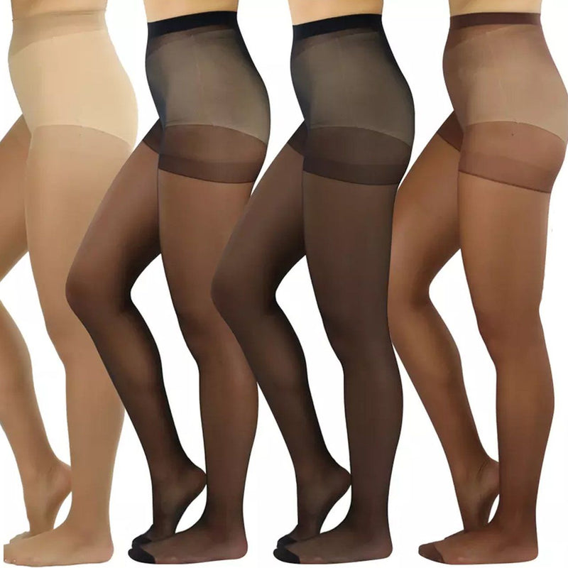 6-Pack: Women's Solid Color Basic Sheer Pantyhose