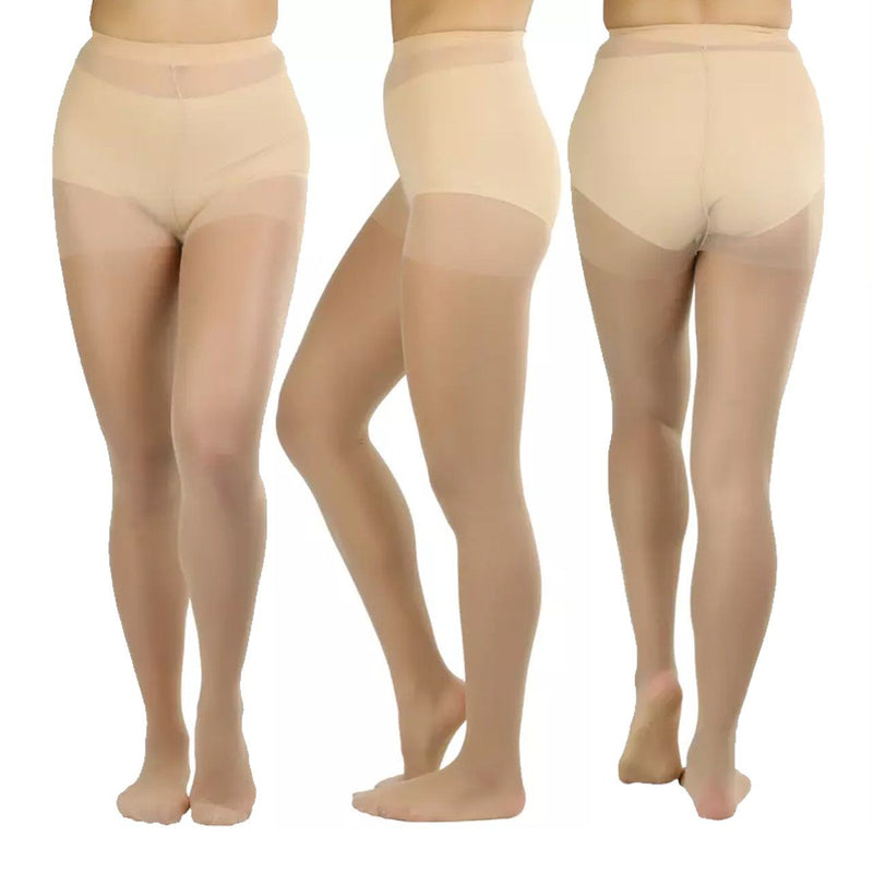 6-Pack: Women's Solid Color Basic Sheer Pantyhose Women's Clothing Beige - DailySale