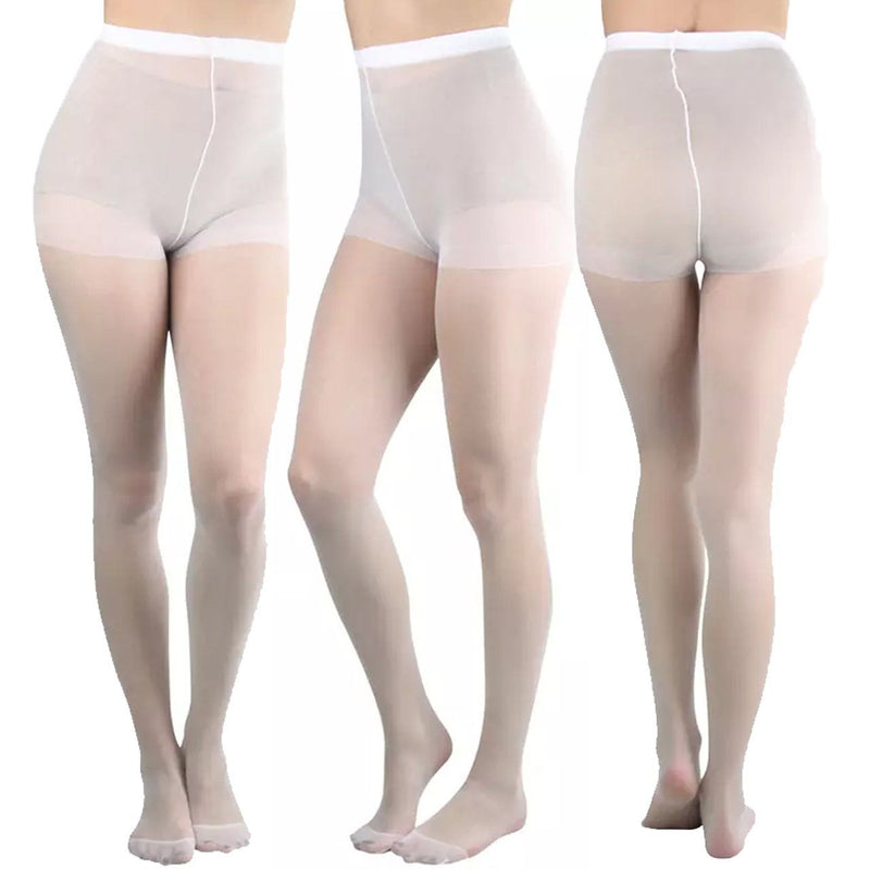 6-Pack: Women's Solid Color Basic Sheer Pantyhose Women's Clothing White - DailySale