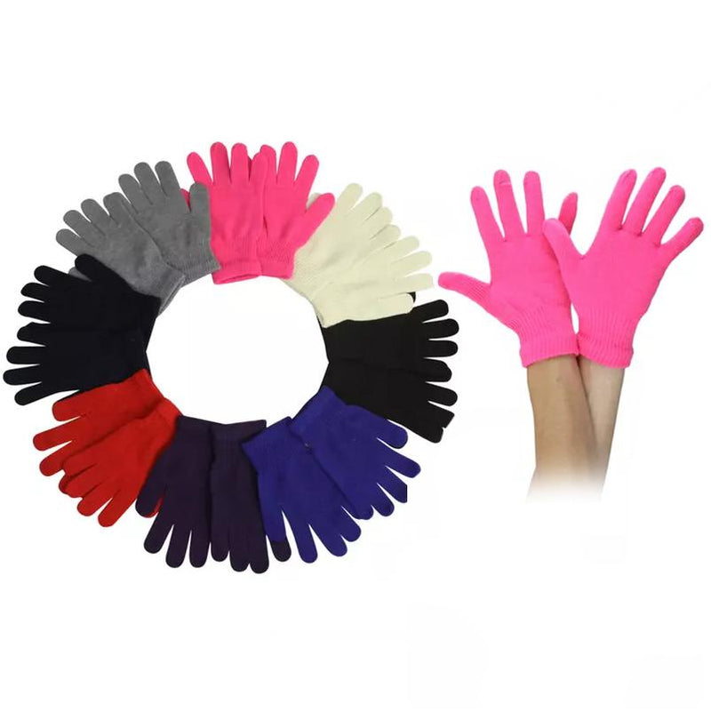 6-Pack: Women's Solid Magic And Plush Warm Gloves Women's Accessories Plain - DailySale