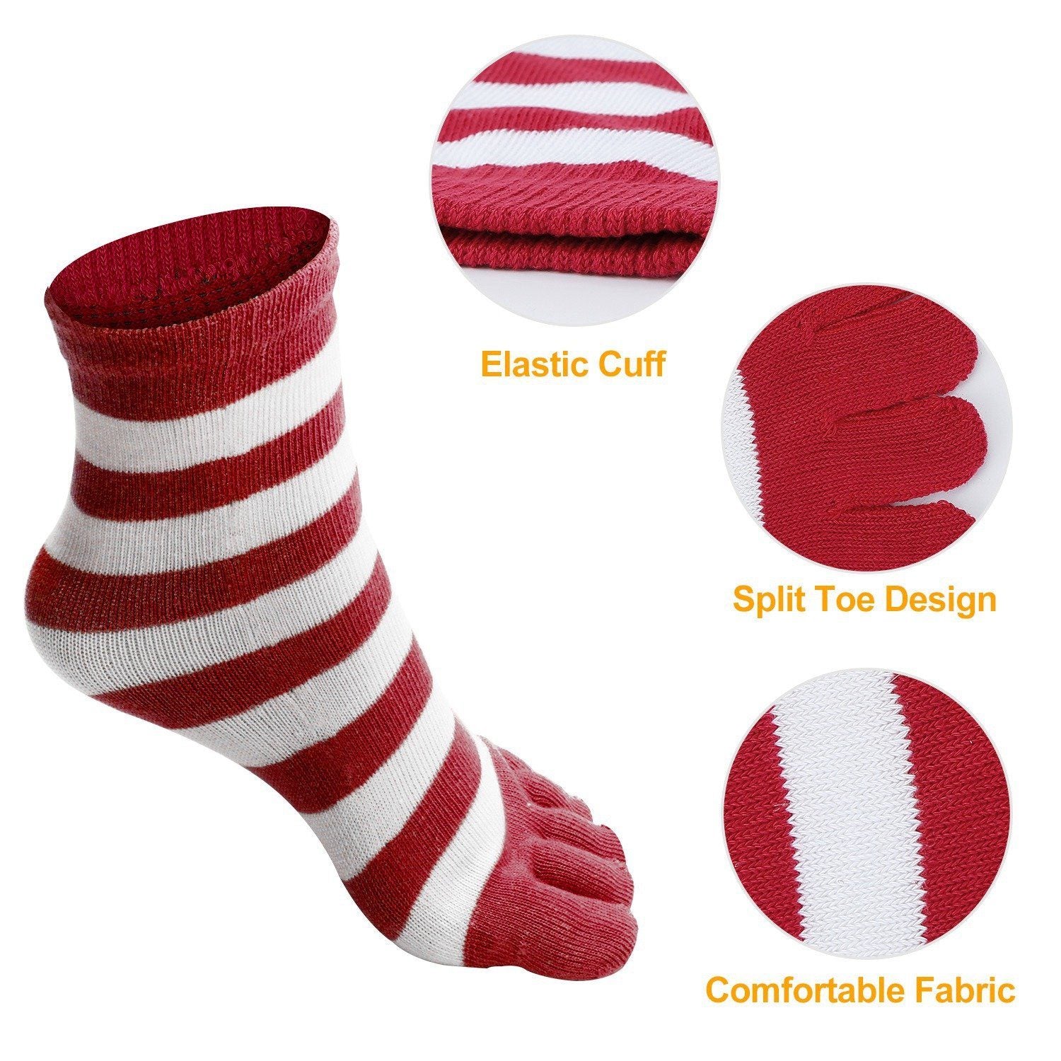 6-Pair: 5 Toes Socks Soft Breathable Ankle Socks Women's Accessories - DailySale