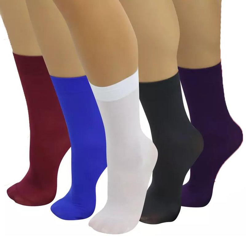 6-Pair: Ankle High Opaque Nylon Trouser Socks Men's Accessories Assorted - DailySale