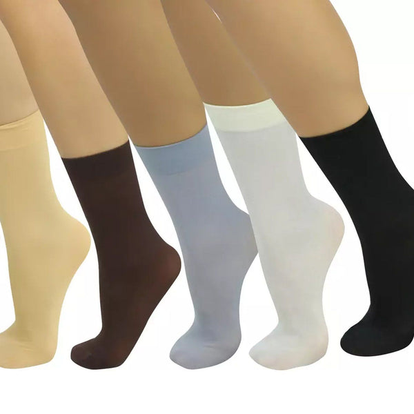 6-Pair: Ankle High Opaque Nylon Trouser Socks Men's Accessories Basic - DailySale