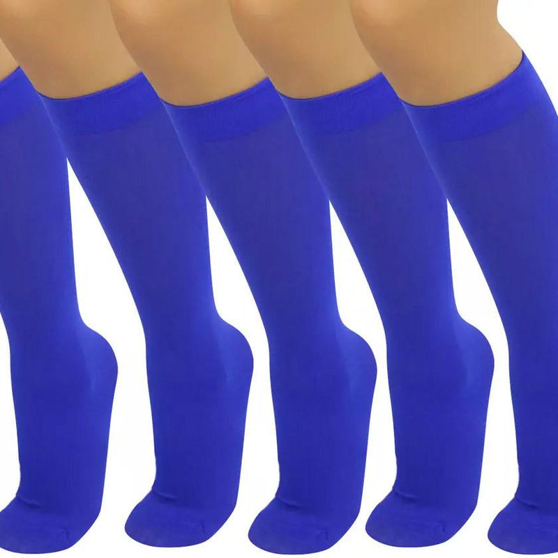 6-Pair: Assorted Knee High Opaque Nylon Classic Socks Men's Accessories Royal - DailySale