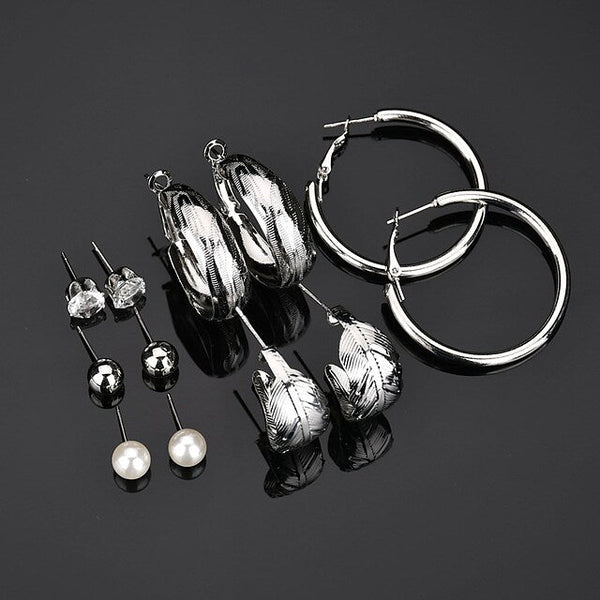 6-Pair: Women's Simple Fashion Modern Trendy Earrings Earrings - DailySale