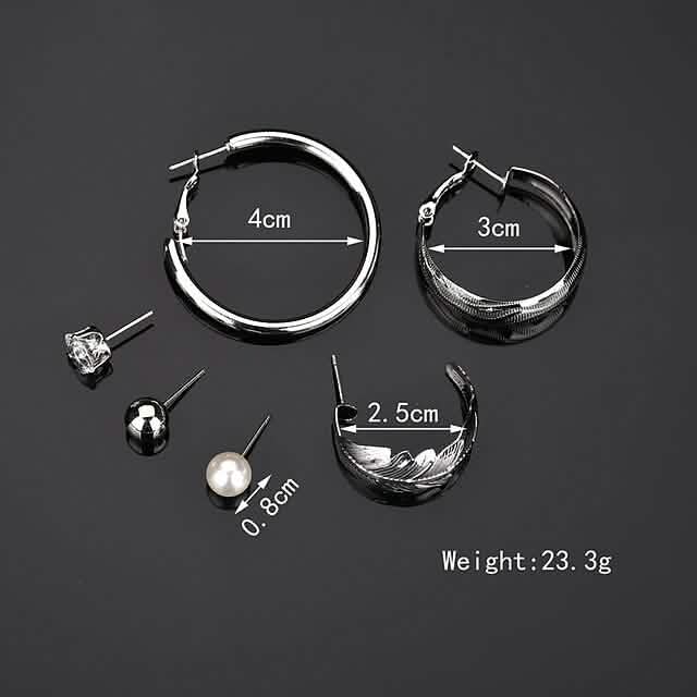 6-Pair: Women's Simple Fashion Modern Trendy Earrings Earrings - DailySale
