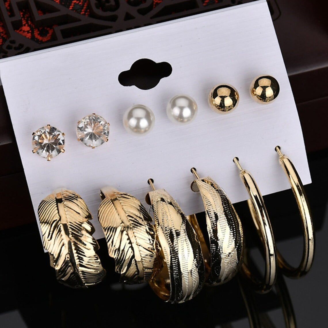 6-Pair: Women's Simple Fashion Modern Trendy Earrings Earrings Gold - DailySale