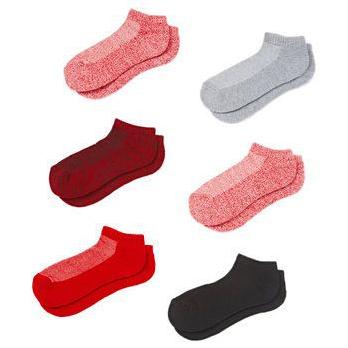 6-Pairs: Cover Girl Womens Low Cut/No Show Socks Women's Accessories Heather Red - DailySale