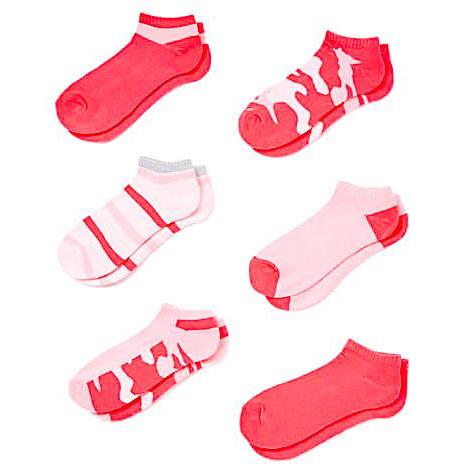 6-Pairs: Cover Girl Womens Low Cut/No Show Socks Women's Accessories Red Camo - DailySale