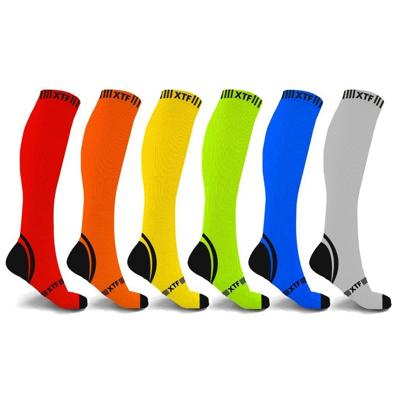 6-Pairs: Graduated Knee High Compression Socks - Size: S/M Wellness & Fitness - DailySale