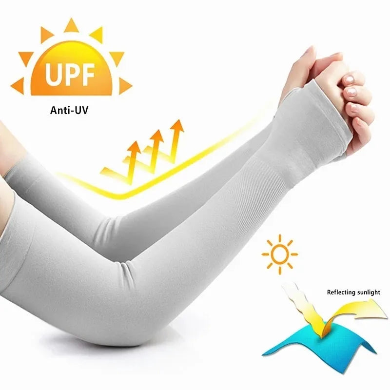 6-Pairs: Ice Silk UV Protection Arm Sleeves Sports & Outdoors - DailySale