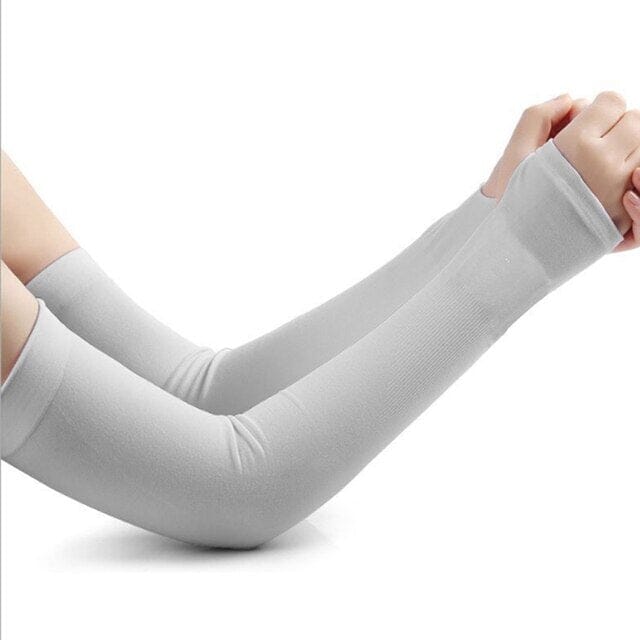 6-Pairs: Ice Silk UV Protection Arm Sleeves Sports & Outdoors Gray - DailySale
