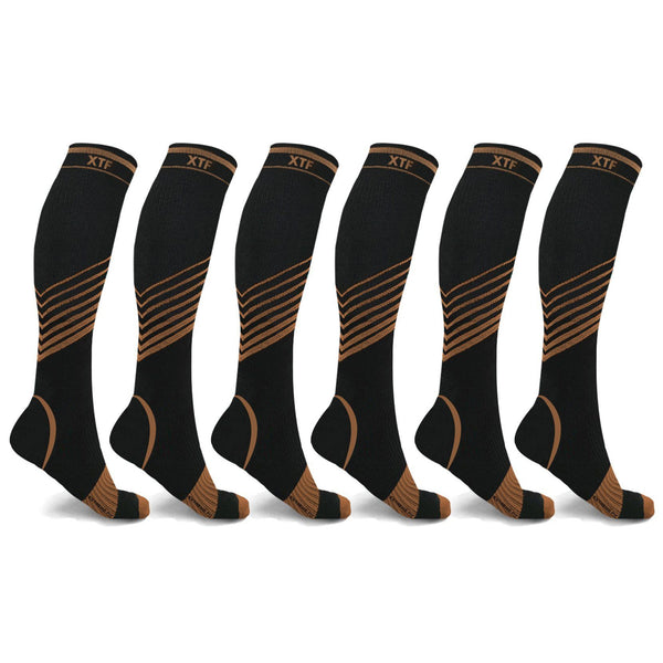 Copper-Infused Socks - Colored (6-Pairs)