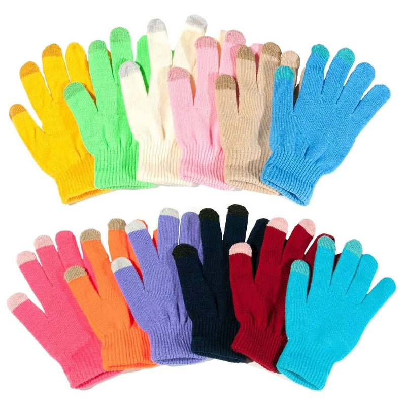 6 Pairs: Unisex Touchscreen Ultra-Soft & Comfy Gloves - Assorted Colors Women's Apparel - DailySale