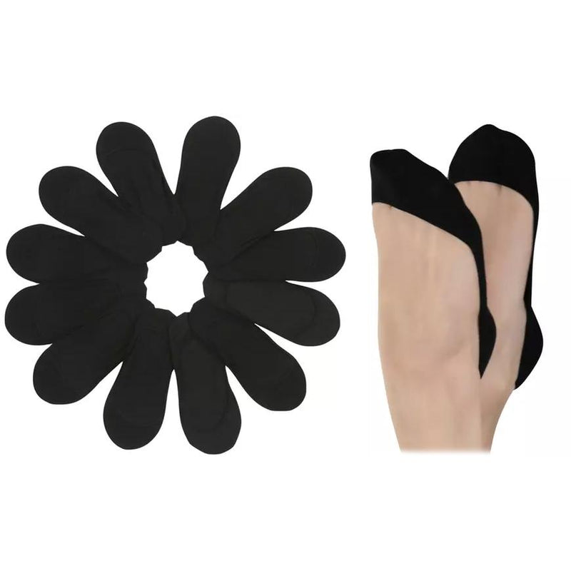 6-Pairs: Women's Laser Cut Foot Cover Liner Socks Women's Accessories Black - DailySale