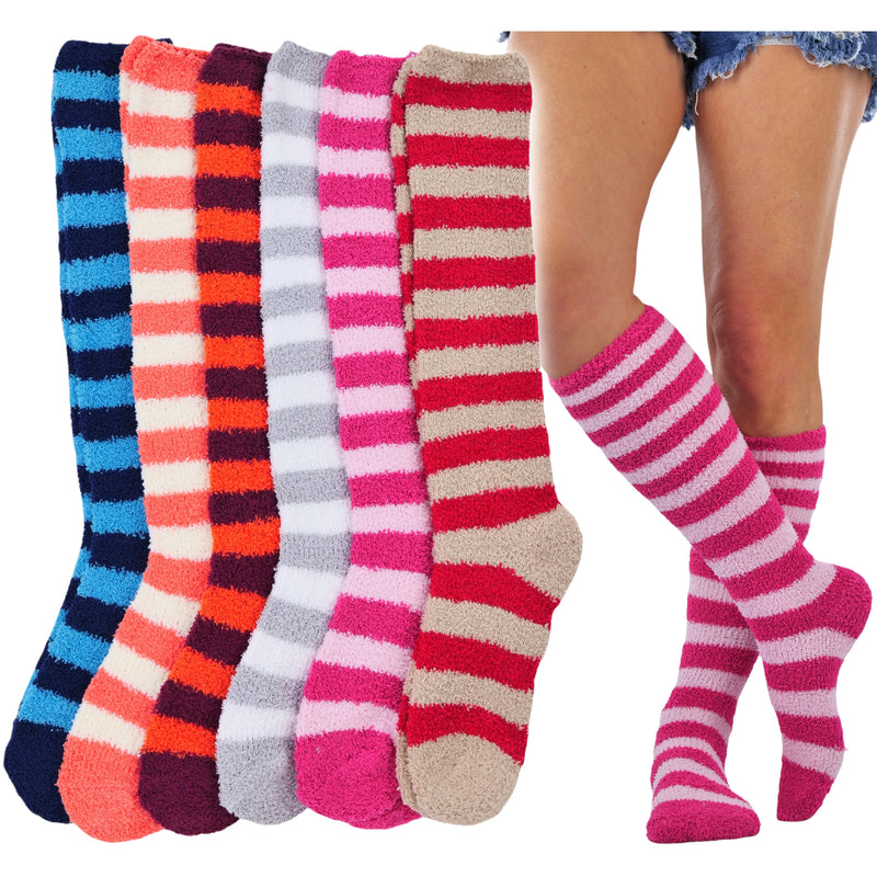 6-Pairs: Women's Plush Warm and Cozy High Socks