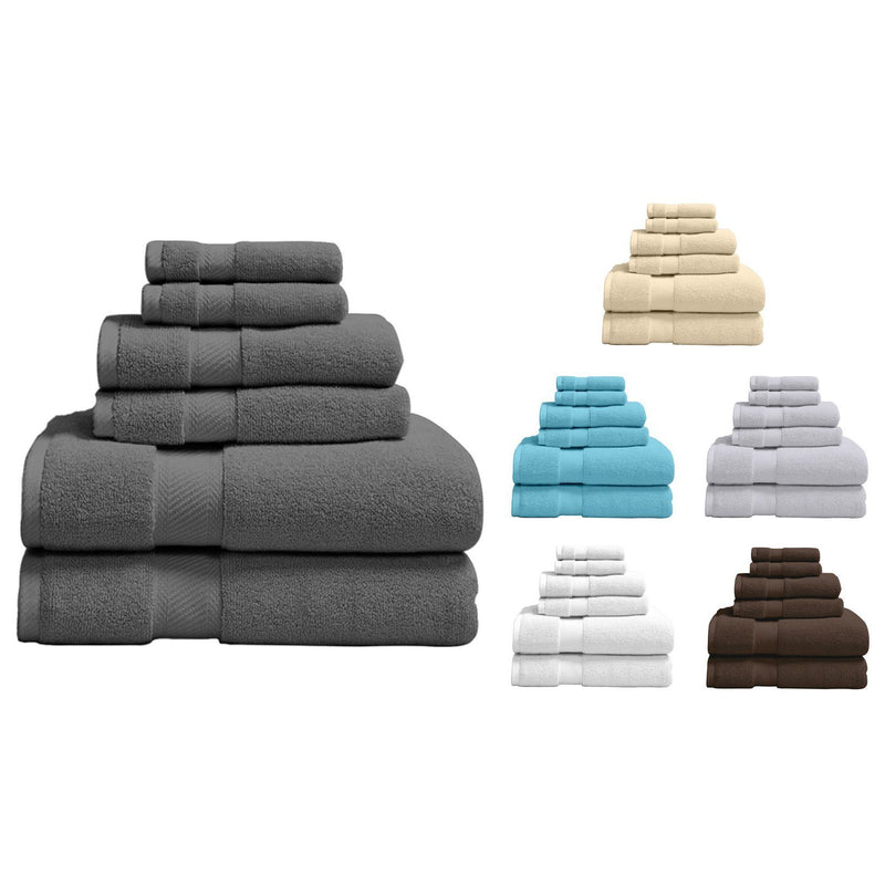 6-Piece: 100% Organic Cotton Bath Towel Set Bath - DailySale