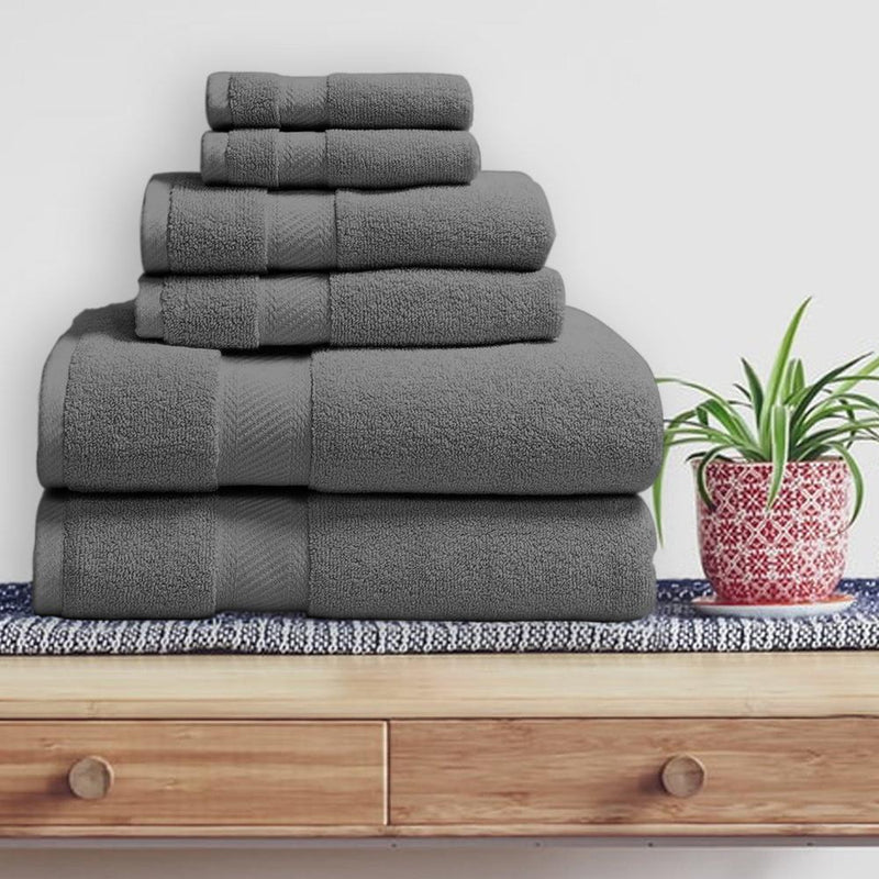 ECO Towels 6-Pack Bath Towels - Extra-Absorbent - 100% Cotton