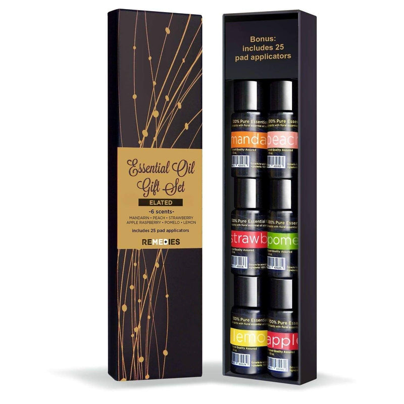 6-Piece: 15ml Bottles Remedies Home Fragrance Aromatherapy Oil for Diffusers Wellness Elated - DailySale