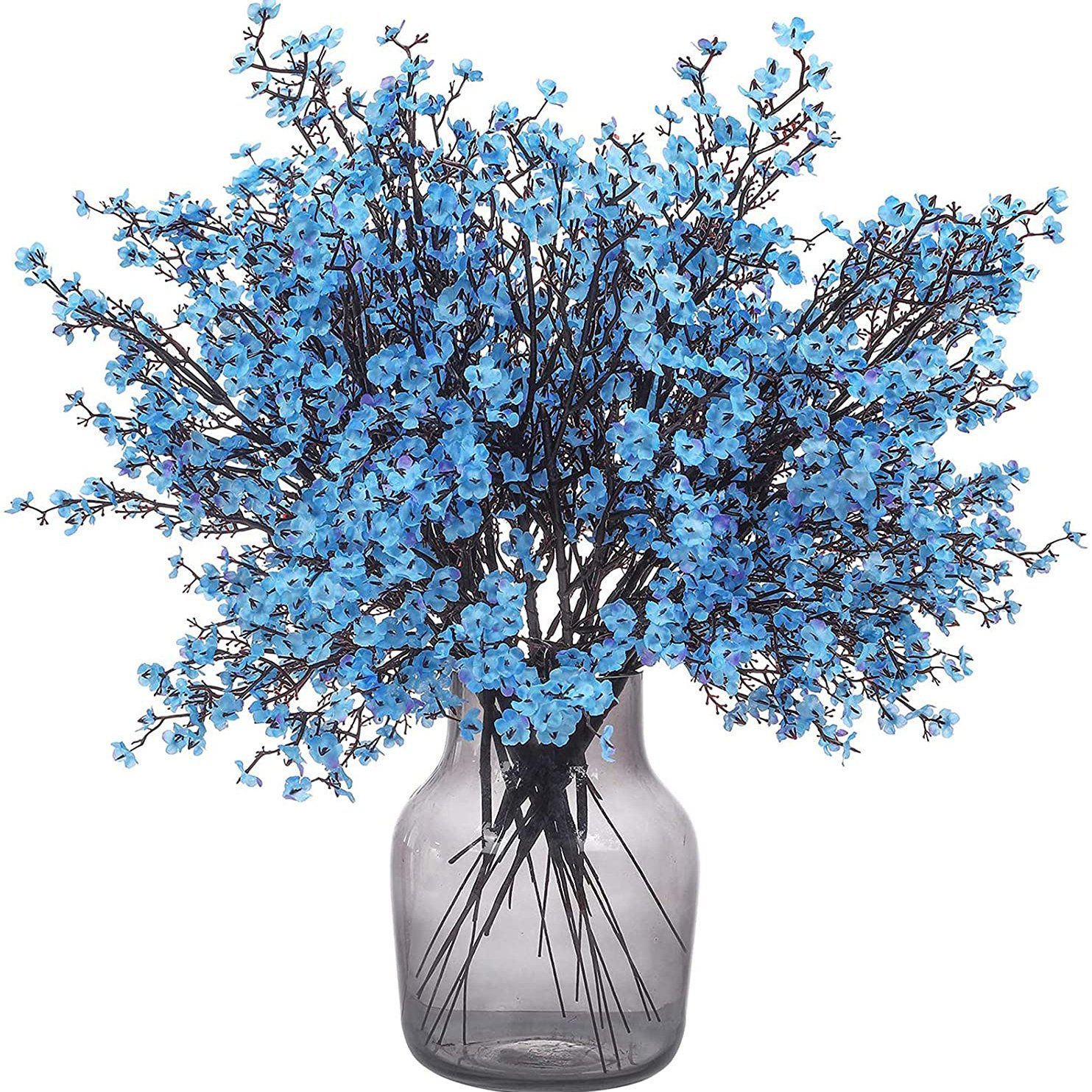 6-Piece: Baby's Breath Artificial Gypsophila Bouquet Furniture & Decor Blue - DailySale