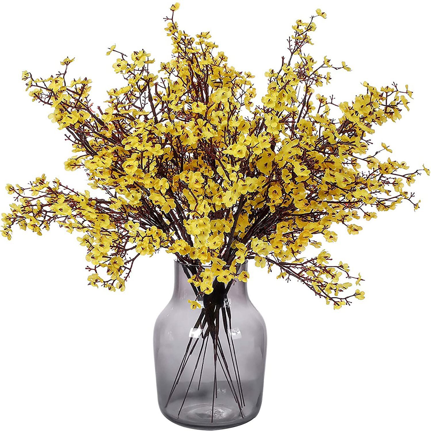 6-Piece: Baby's Breath Artificial Gypsophila Bouquet Furniture & Decor Yellow - DailySale