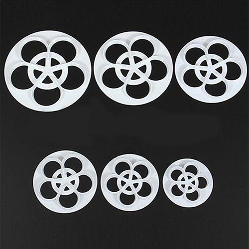 6-Piece: Baking Mold Fondant Cake Sugarcraft Rose Flower Cookie Kitchen & Dining - DailySale