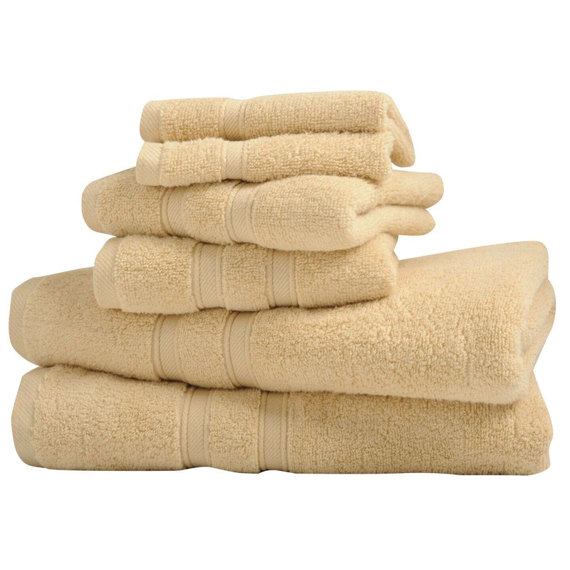 6-Piece: Bibb Home Zero Twist Egyptian Cotton Towel Set Bath Linen - DailySale