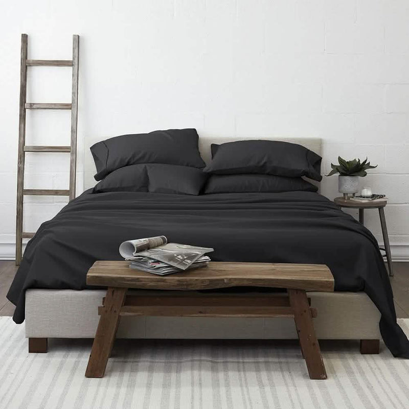 6-Piece: Essential Sheet Set Bedding Twin Black - DailySale