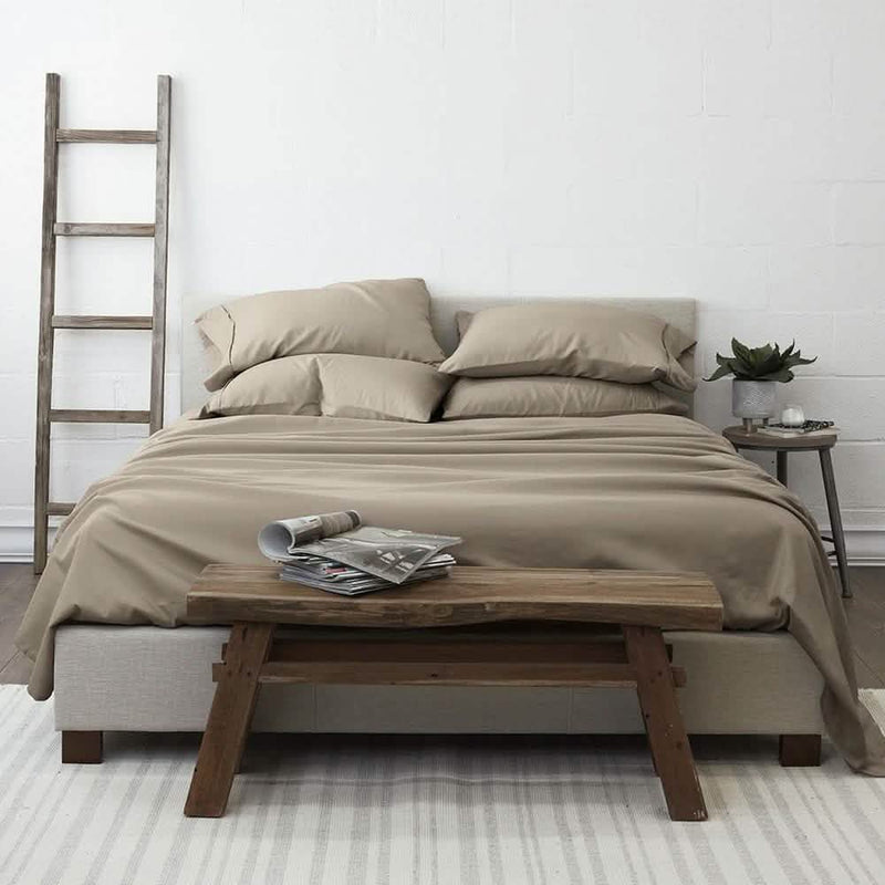 6-Piece: Essential Sheet Set Bedding Twin Taupe - DailySale
