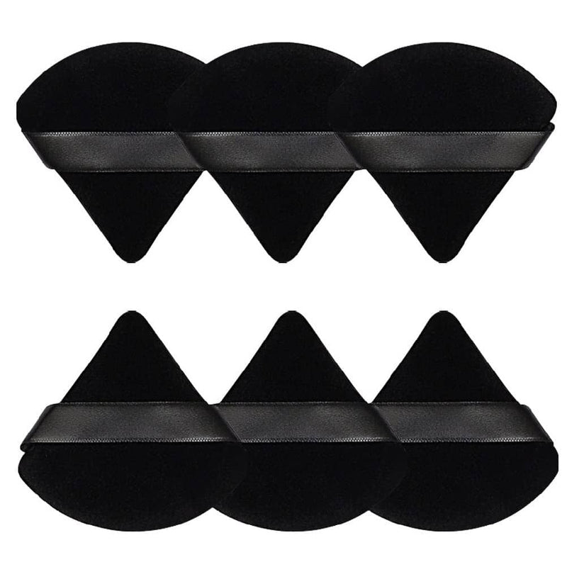 6-Piece: Face Soft Triangle Powder Puff Beauty & Personal Care Black - DailySale