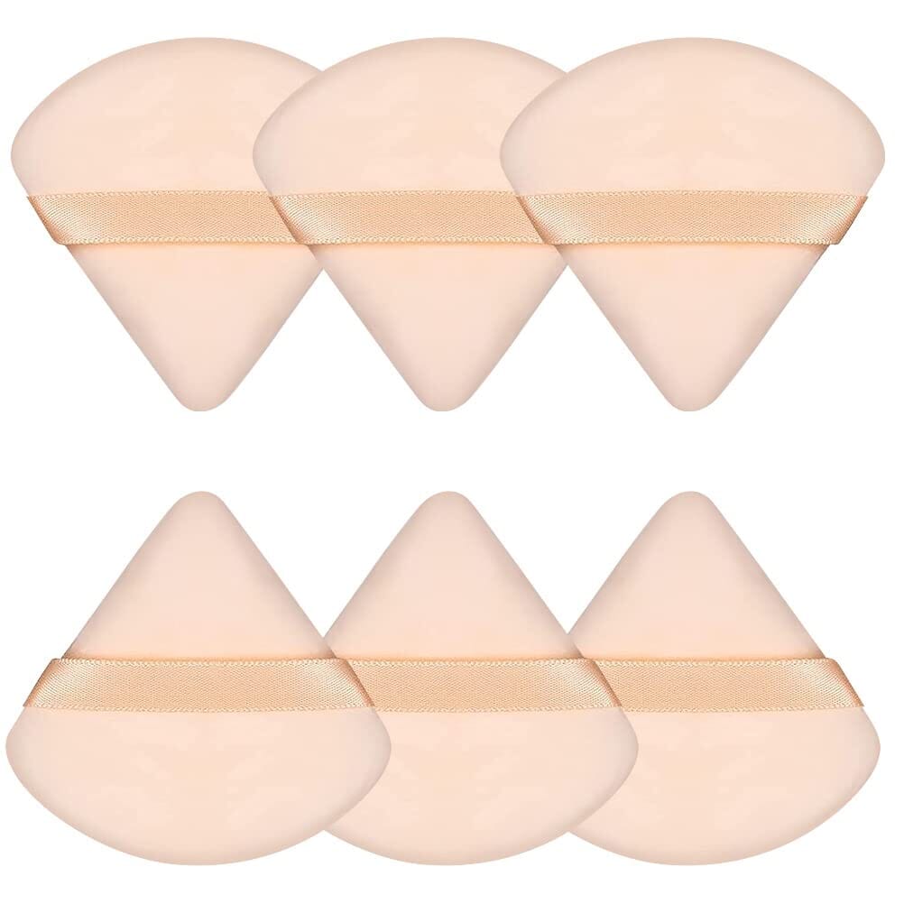 6-Piece: Face Soft Triangle Powder Puff Beauty & Personal Care Natural - DailySale