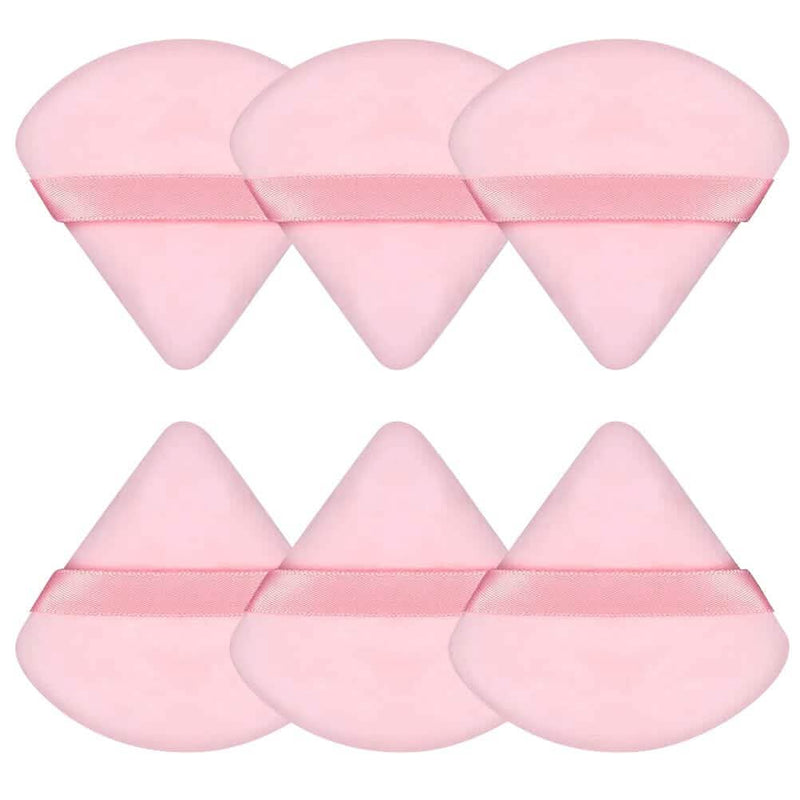 6-Piece: Face Soft Triangle Powder Puff Beauty & Personal Care Pink - DailySale