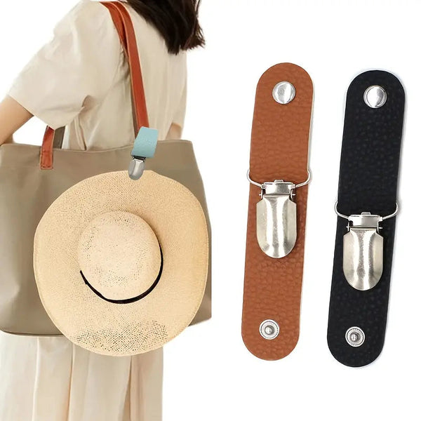 6-Piece: Hat Clip for Summer Travel on Bag Luggage PU Leather Hat Women's Shoes & Accessories - DailySale