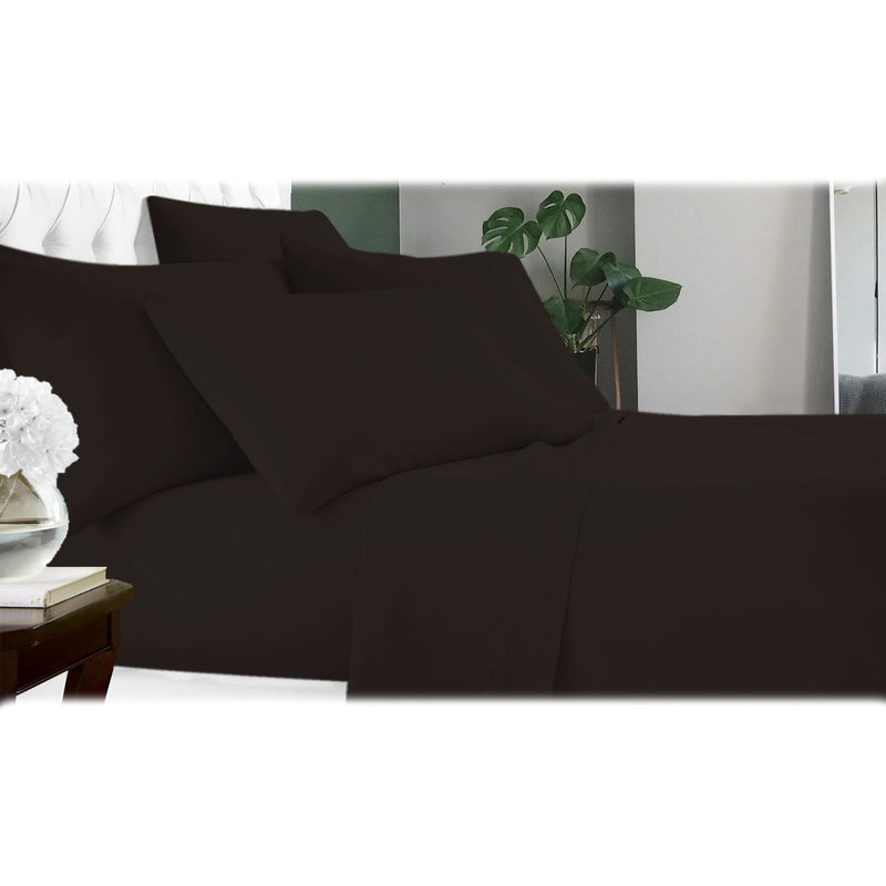 6-Piece: Luxury Home Cool Bamboo-Fiber Sheet Set Bedding Chocolate Full - DailySale