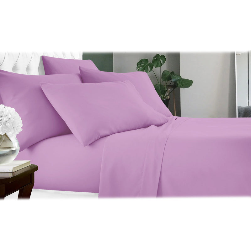 6-Piece: Luxury Home Cool Bamboo-Fiber Sheet Set Bedding Lilac Full - DailySale