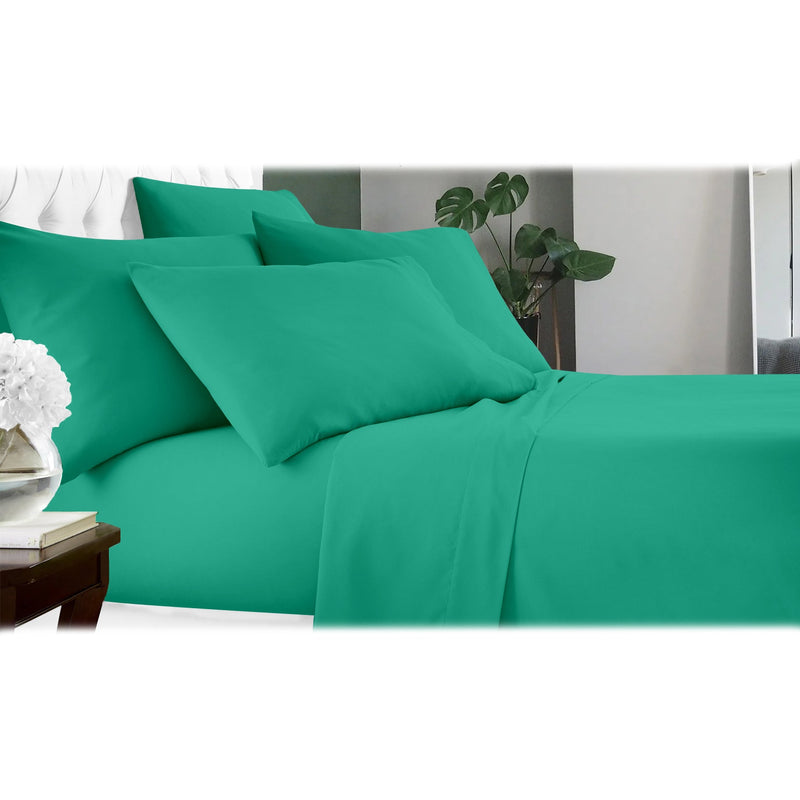 6-Piece: Luxury Home Cool Bamboo-Fiber Sheet Set Bedding Turquoise Full - DailySale