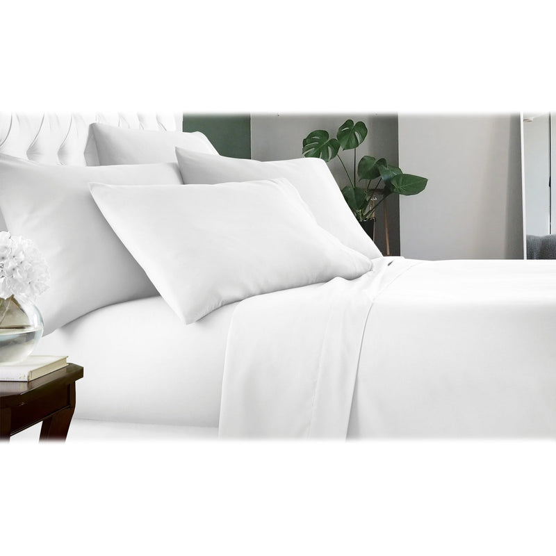 6-Piece: Luxury Home Cool Bamboo-Fiber Sheet Set Bedding White Full - DailySale